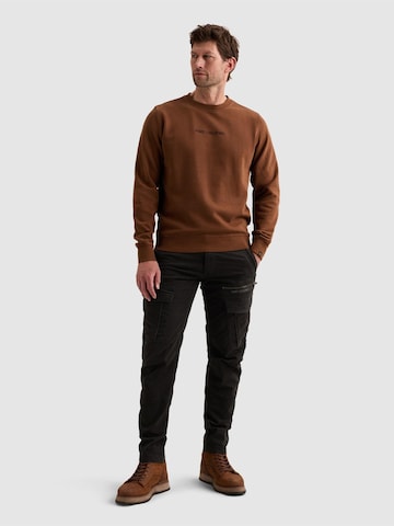 Felpa 'Sweatshirt with garment-dye wash and chest logo' di PME Legend in marrone
