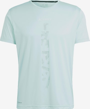 ADIDAS TERREX Functioneel shirt 'Agravic' in Blauw: voorkant