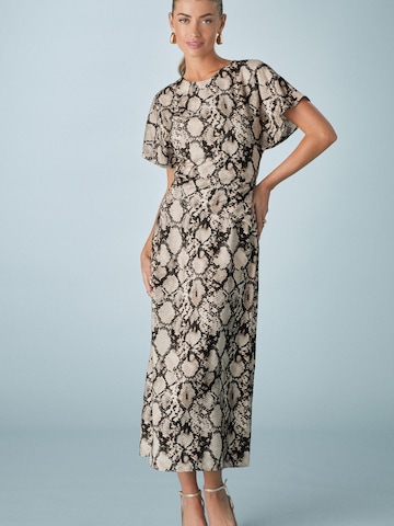 Next Jurk 'Drapierung' in Beige: voorkant