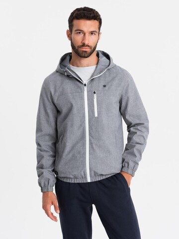 Veste mi-saison 'OM-JANP-0136' Ombre en gris : devant