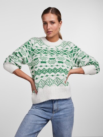 PIECES Pullover 'JIANNA' i hvid: forside