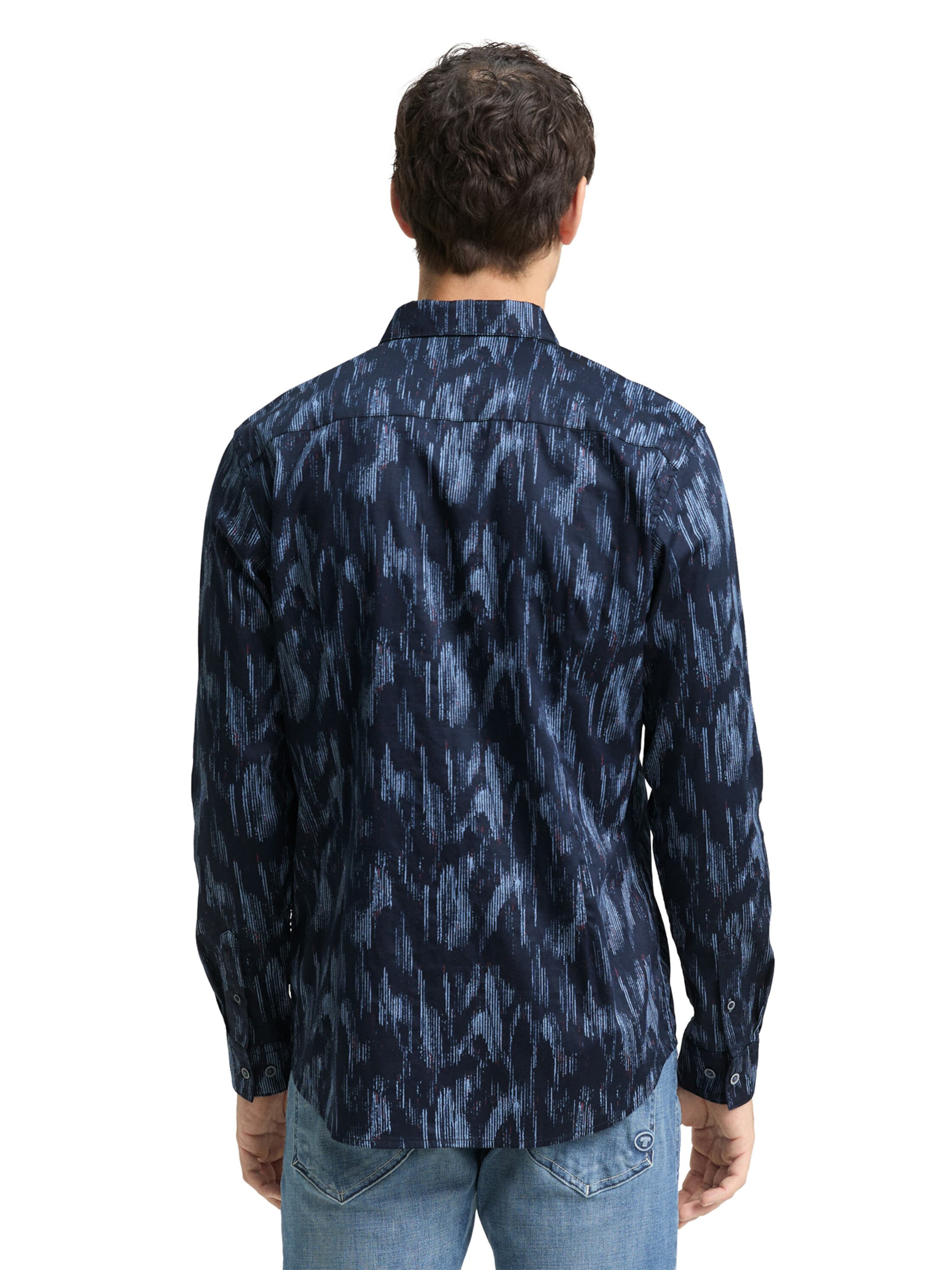 TOM TAILOR Slim fit Button Up Shirt in Blue