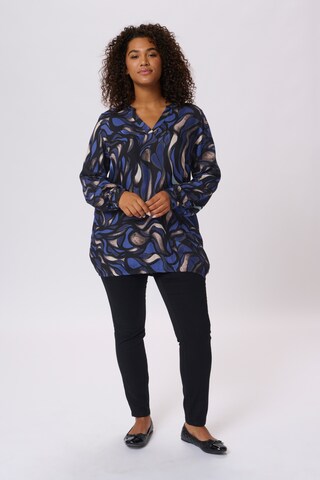KAFFE CURVE Bluse 'KC Diana' in Blau