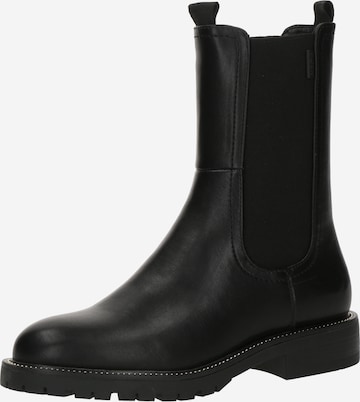 PS Poelman Chelsea Boots 'Lea' in Schwarz: Vorderseite