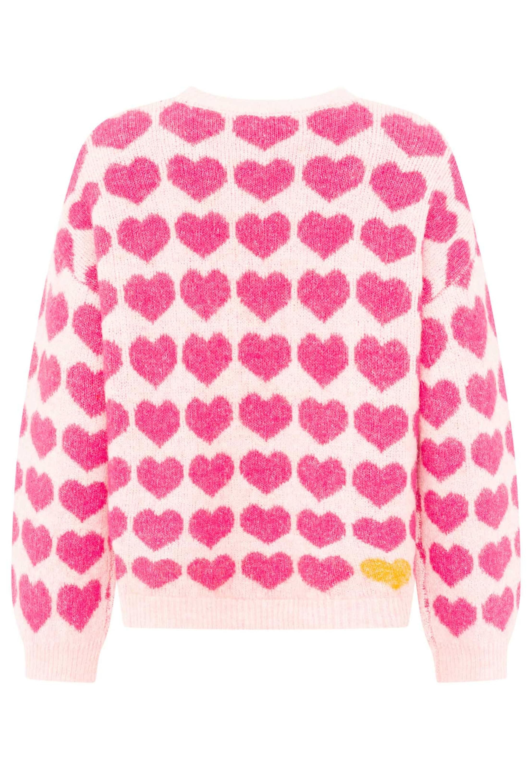 Zwillingsherz Strickpullover Pullover hearts in Pink: Rückseite