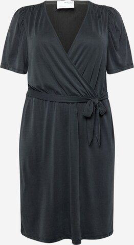 Selected Femme Curve Sukienka 'LENIA' w kolorze czarny: przód