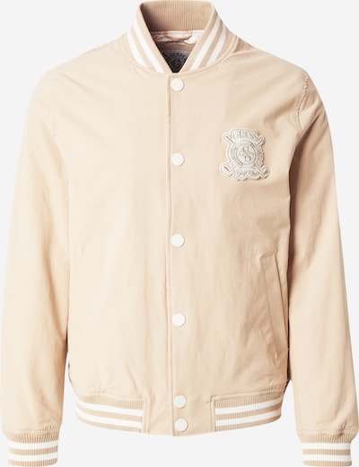 GUESS Välikausitakki 'EMBLEM' värissä hiekka / valkoinen, Tuotenäkymä