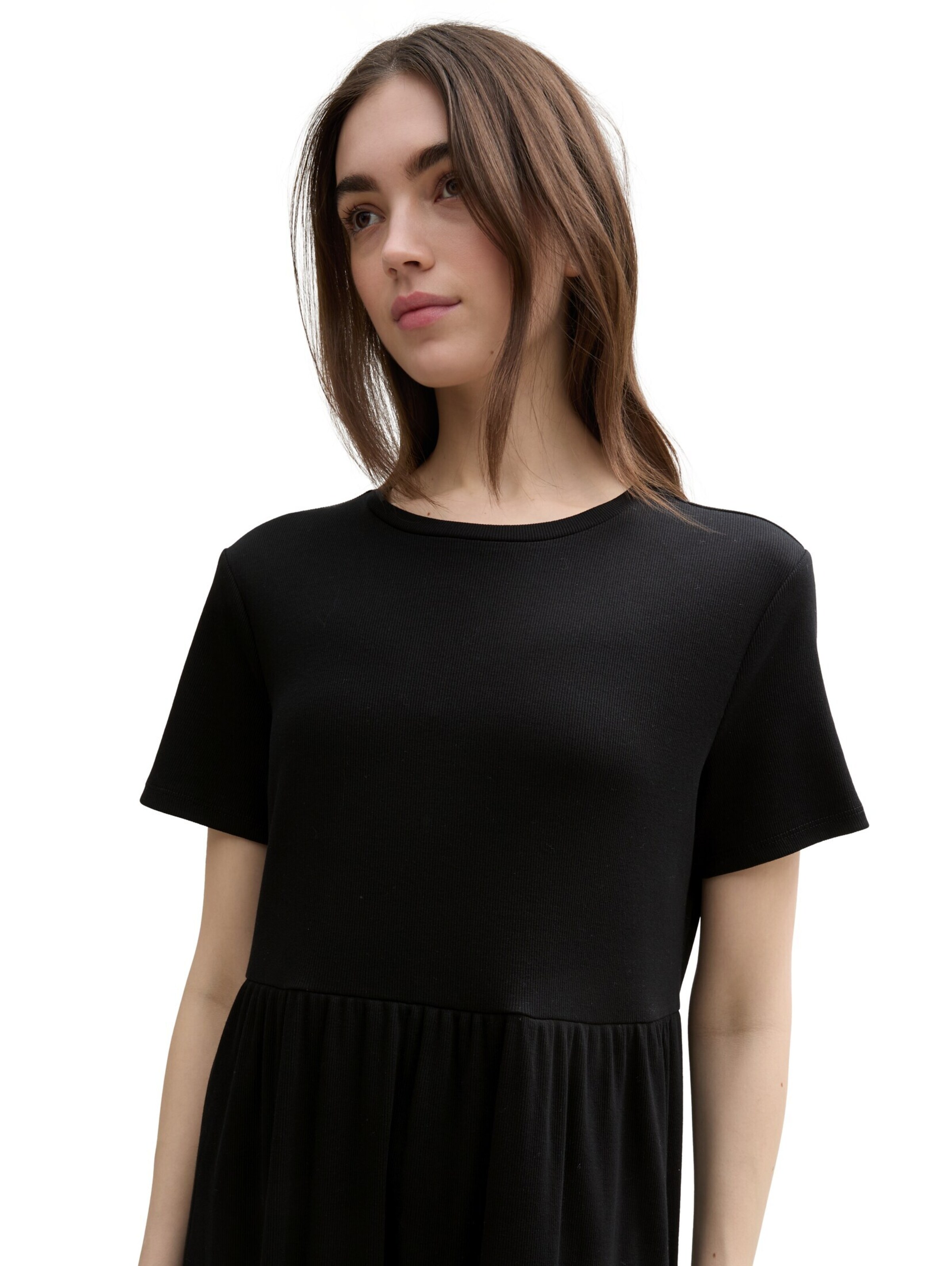 TOM TAILOR DENIM Kleid in Schwarz