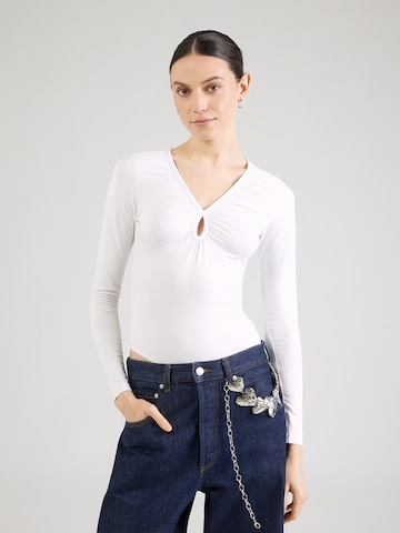 ABOUT YOU Shirt Bodysuit 'Ella' in White: front