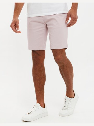 Coupe slim Pantalon chino 'Northsea' Threadbare en rose : devant