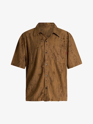 Coupe regular Chemise ACUPUNCTURE en marron