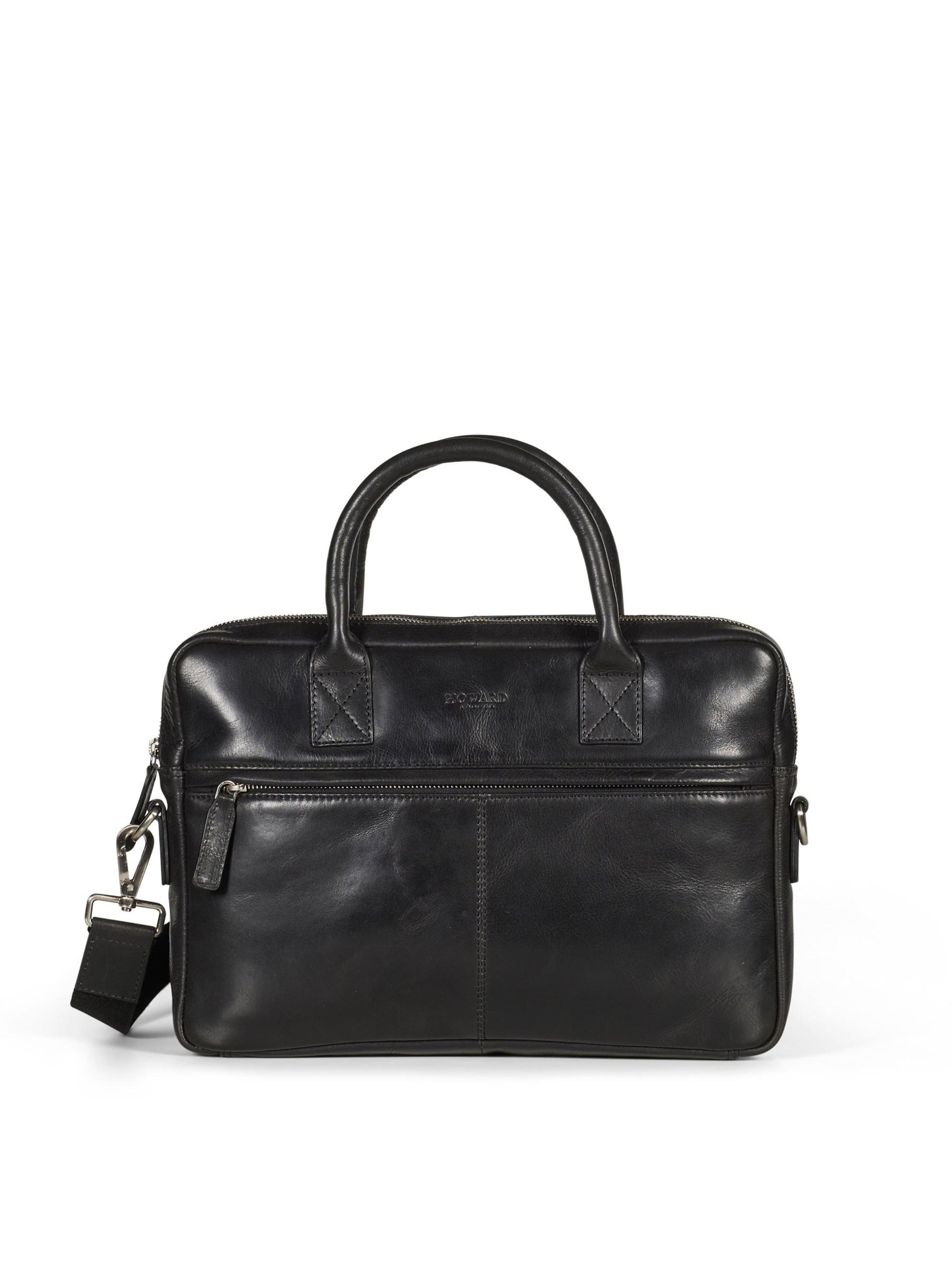 Sac d’ordinateur portable 'Laptop Bag Evan Black' Howard London en noir : devant