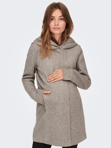 Only Maternity Ανοιξιάτικο και φθινοπωρινό παλτό 'Sedona' σε γκρι: μπροστά