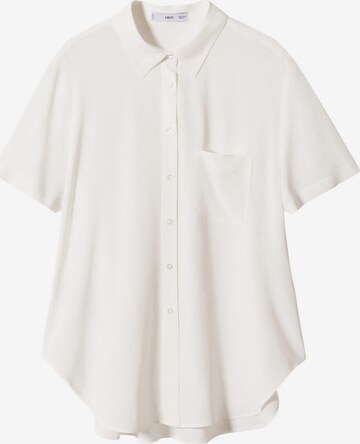 MANGO Blouse 'Moss' in White: front