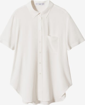 MANGO Bluse 'Moss' i hvid: forside