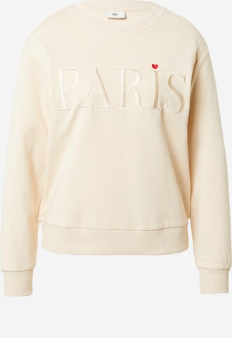 JDY - Sweatshirt 'Paris' em bege: frente