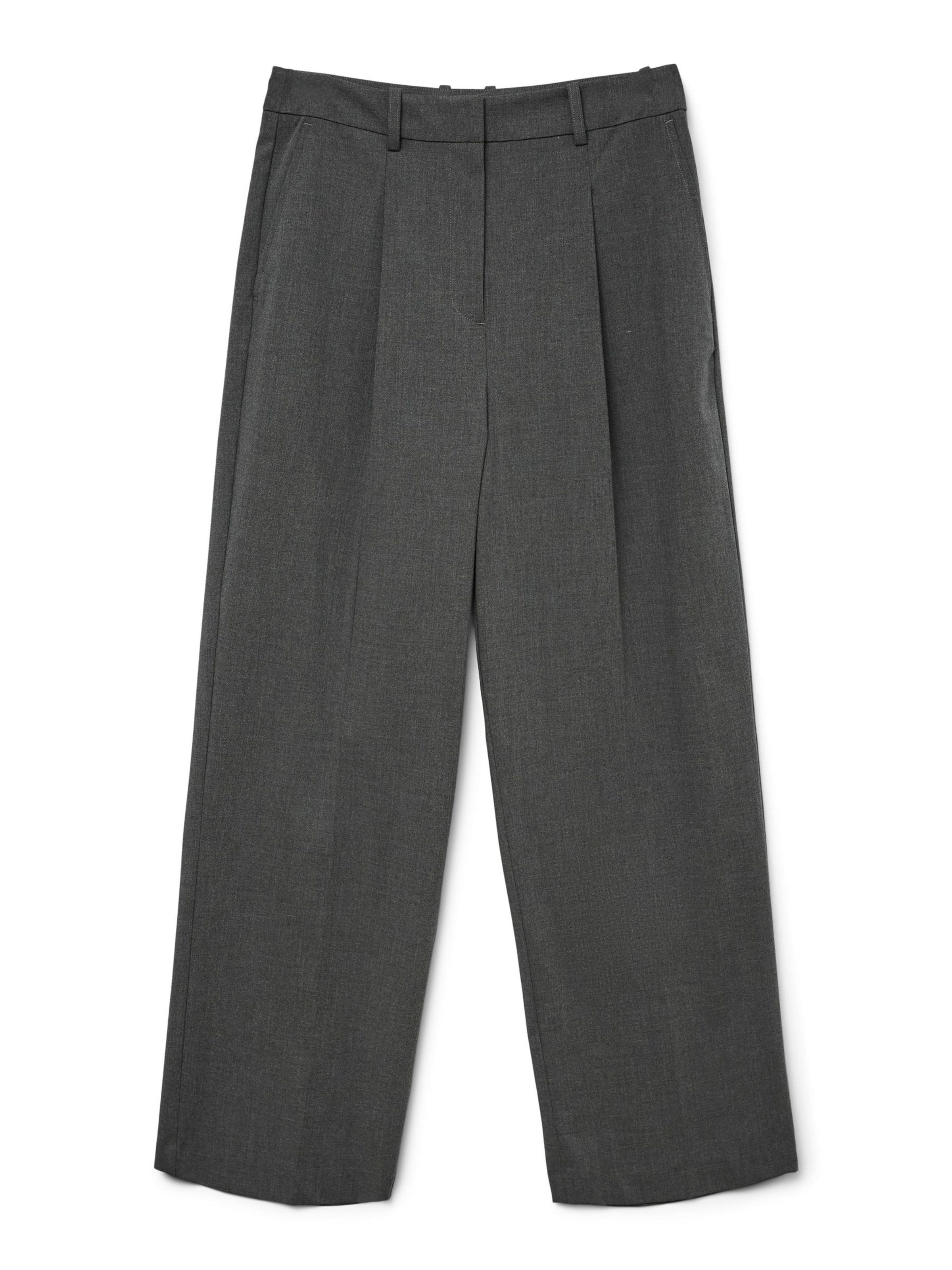 VERO MODA Bandplooibroek 'VMUnika' in Grijs: voorkant