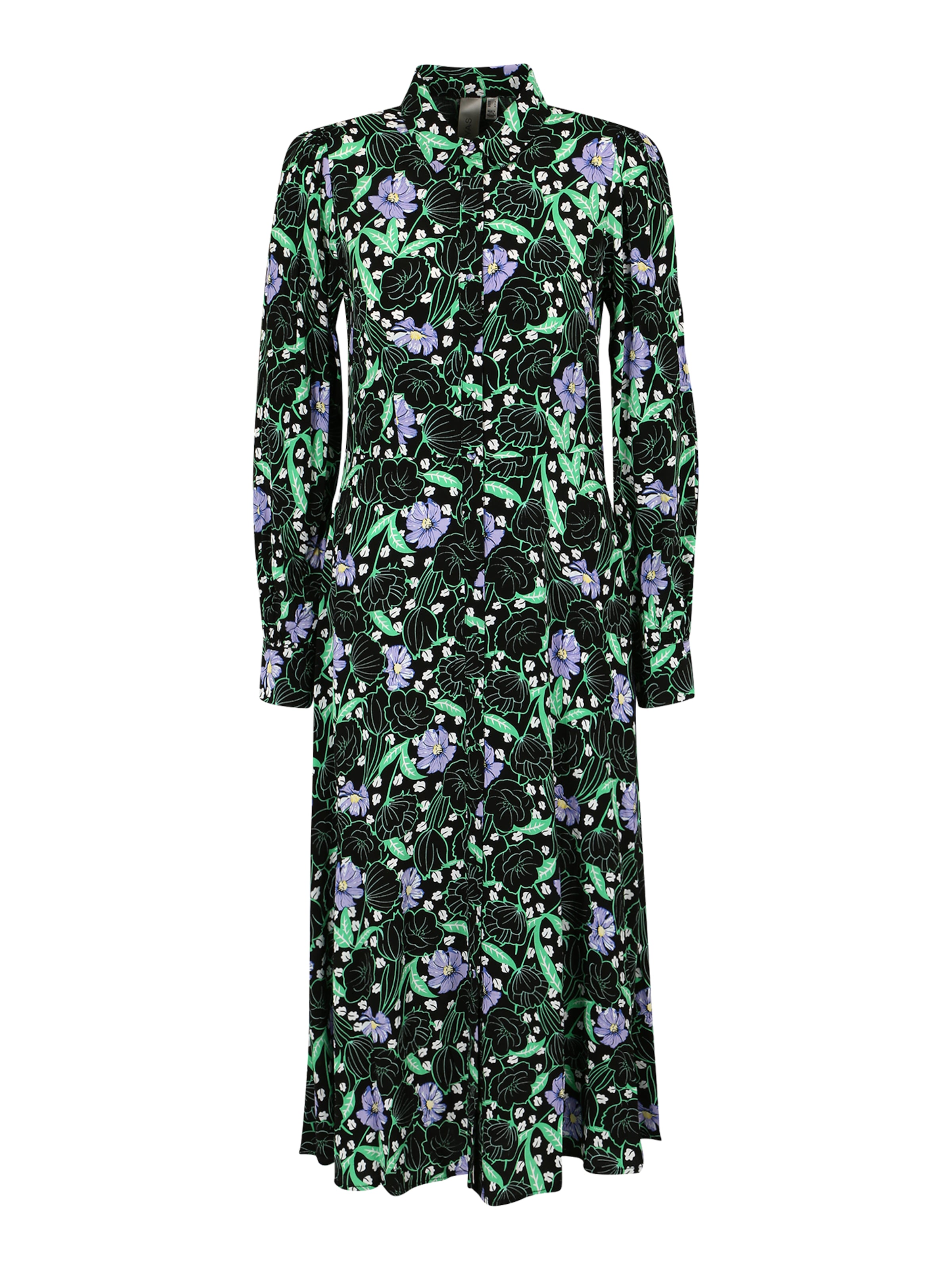 YAS TallKošulja haljina 'KATYRA' - crna boja: prednji dio