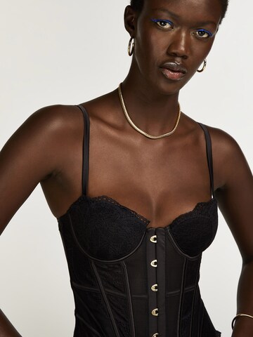 Hunkemöller Corsage 'Fleur' in Schwarz