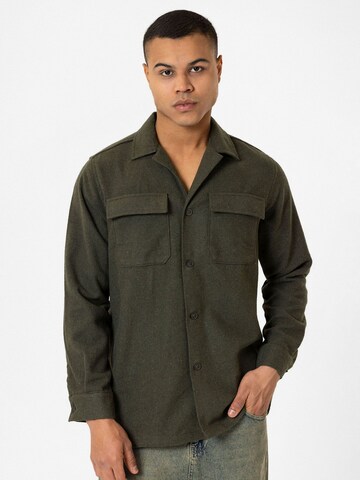 Williot - Ajuste regular Camisa 'Michelangelo' en verde: frente