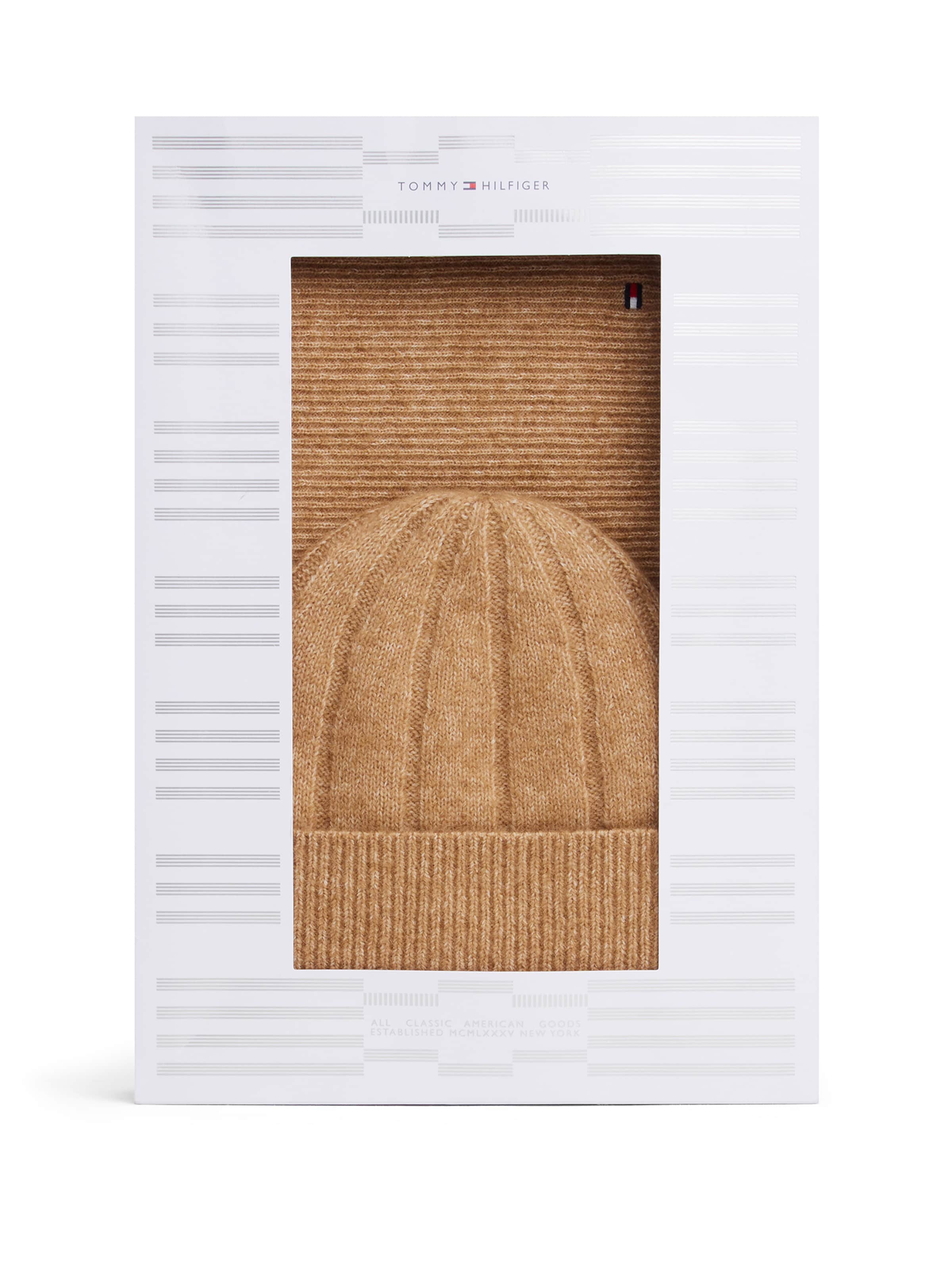 TOMMY HILFIGER Set: Mütze und Schal in Grün