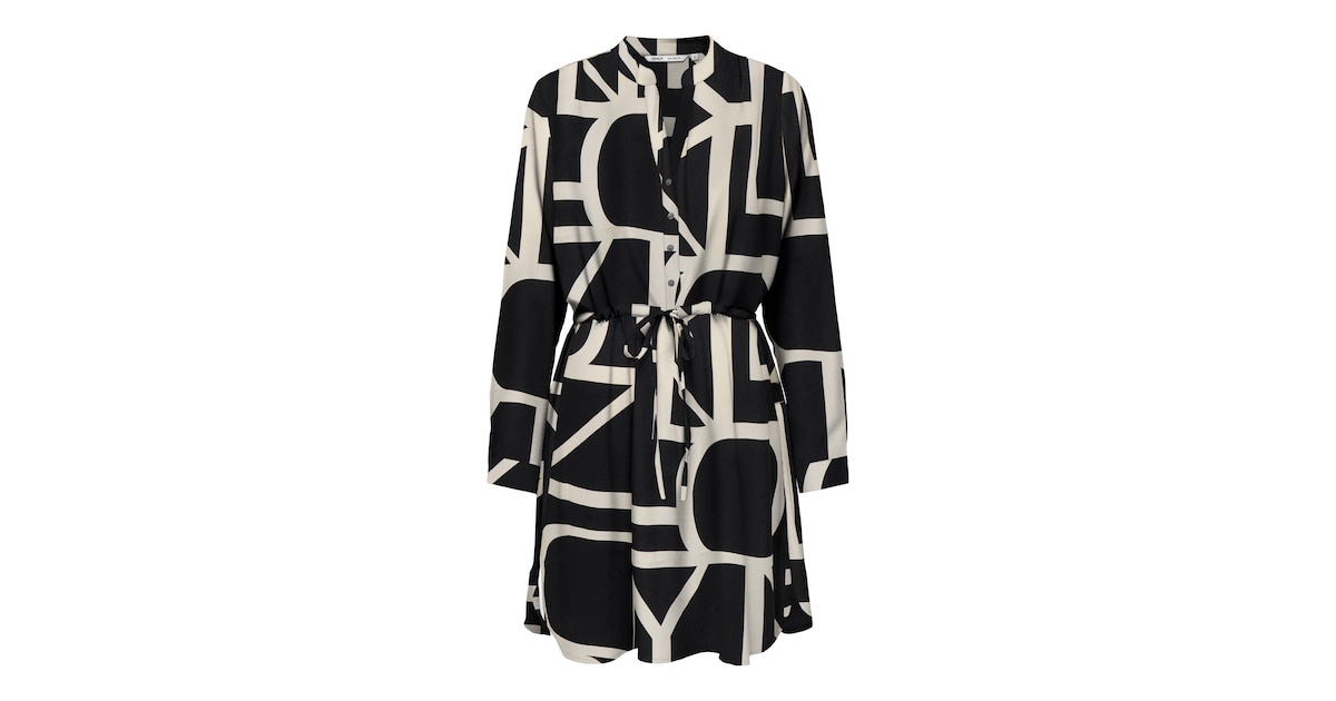 ONLY ONLCORY LIFE V NECK TUNIC - Jurk - black/white/camel/zwart ONLY ONLCORY LIFE V NECK TUNIC - Jurk - black/white/camel/zwart