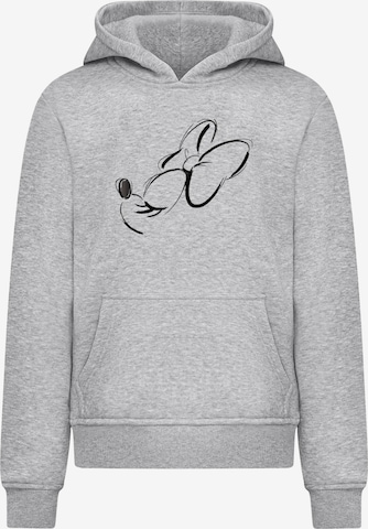 Felpa 'Minnie Mouse - Nose Up' di ABSOLUTE CULT in grigio: frontale
