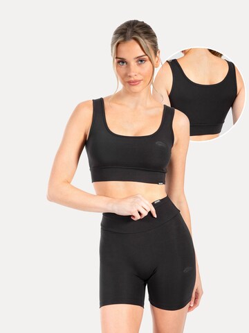 Haut de sport Smilodox en noir : devant