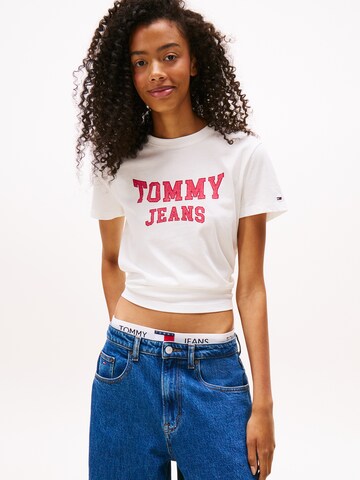 Tricou 'VARSITY' de la Tommy Jeans pe alb: față