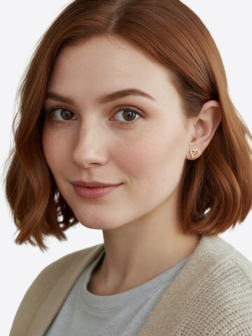 Sofia Milani Ohrringe 'Heart'‌‌‌‌‌‌‌‌‌ in Gold: Vorderseite