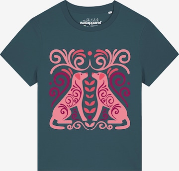 T-shirt 'Hundeliebe' Watapparel en bleu : devant