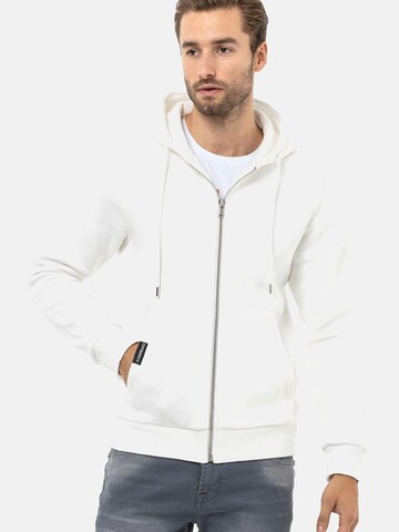 CIPO & BAXX Zip-Up Hoodie in Beige: front