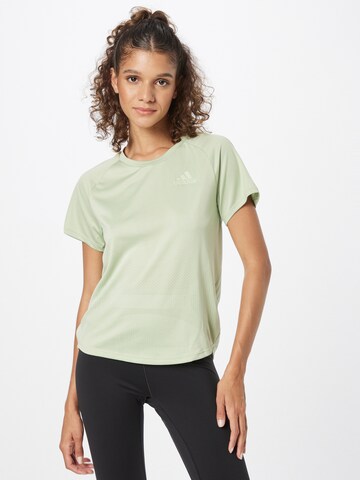 ADIDAS SPORTSWEAR - Camisa funcionais 'Parley Adizero ' em verde: frente