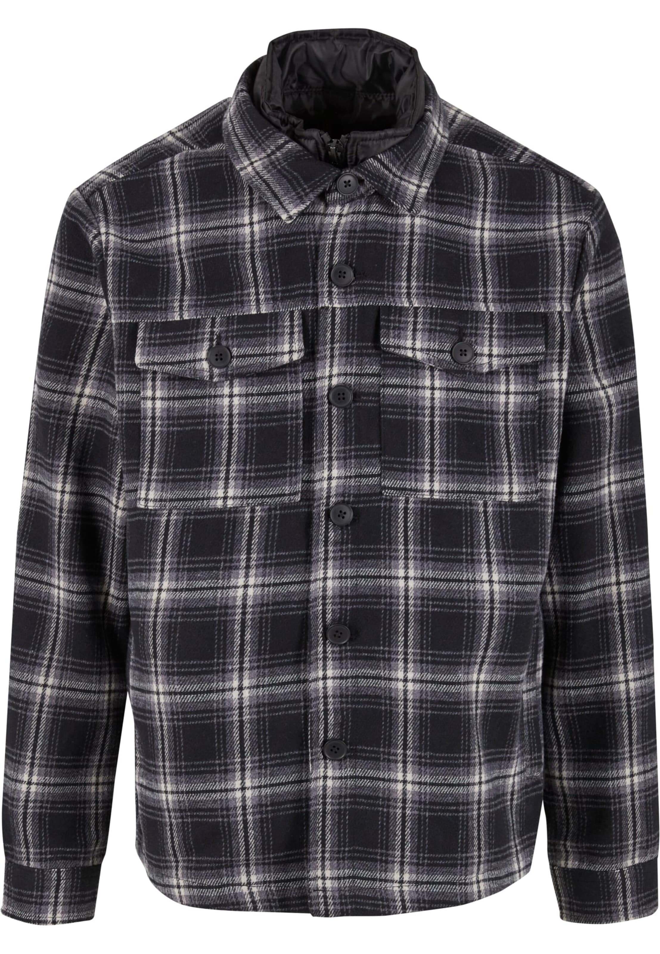 INDICODE JEANS Přechodná bunda 'Benito' – černá: přední strana