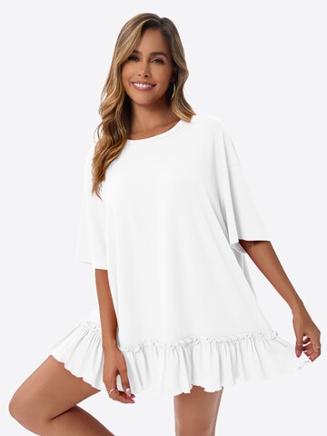 Imily Bela - Camiseta talla grande en blanco: frente