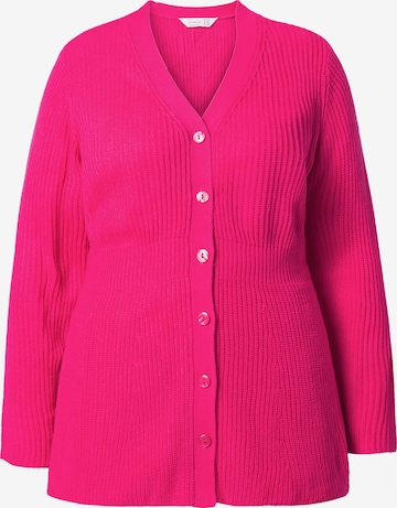 MIAMODA Knit Cardigan in Pink: front