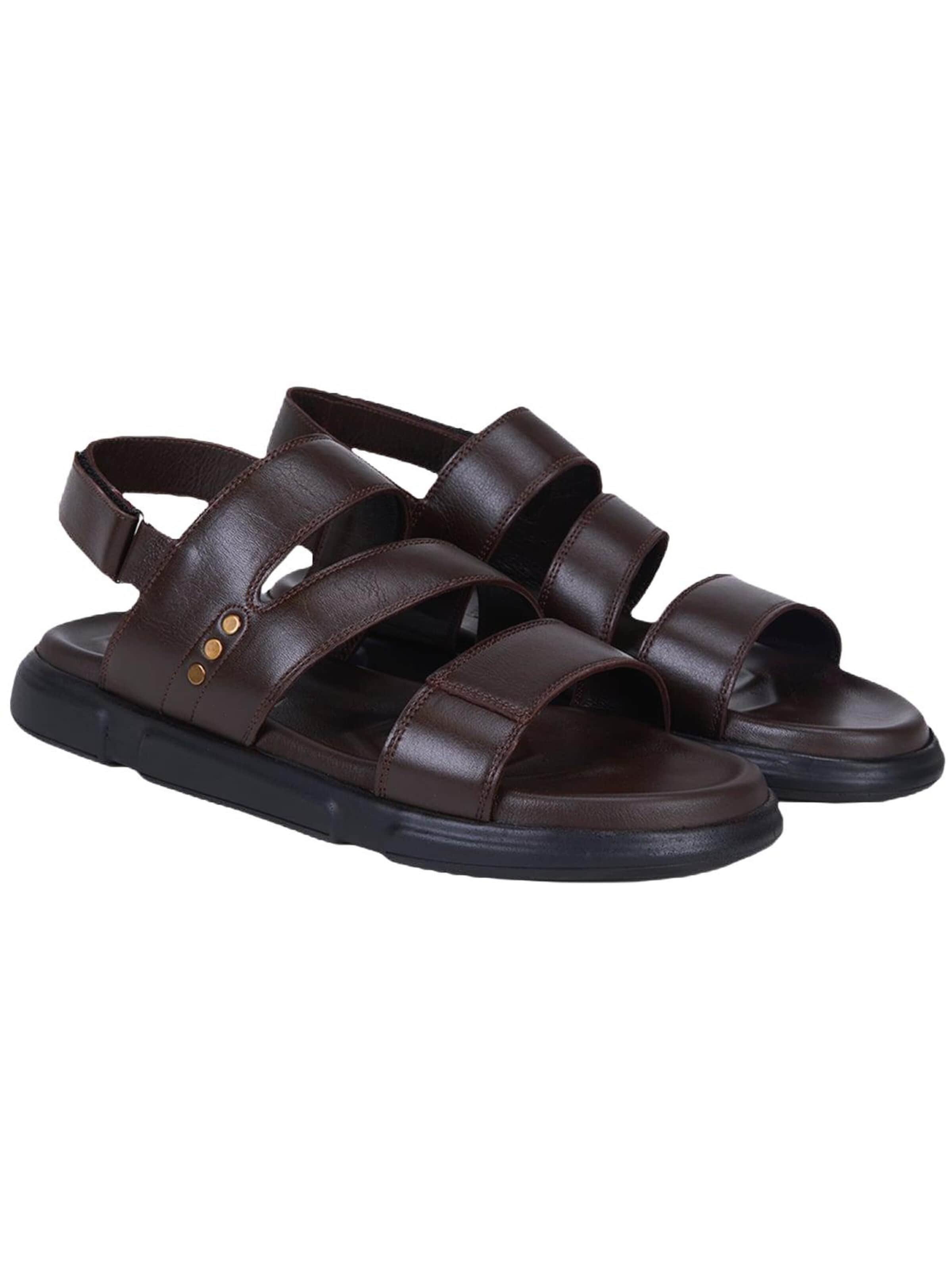 Desa Sandals 'Sandalen' in Brown: front