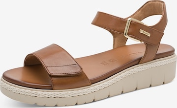 Tamaris Sandalen met riem in Bruin: voorkant
