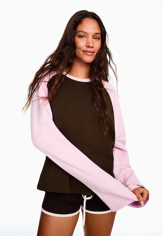 Bershka Tričko - Hnedá: predná strana