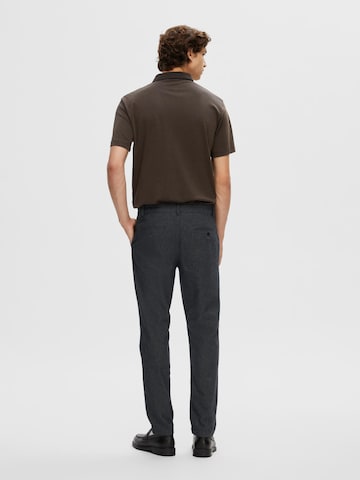 SELECTED HOMMEregular Chino hlače 'Miles' - crna boja