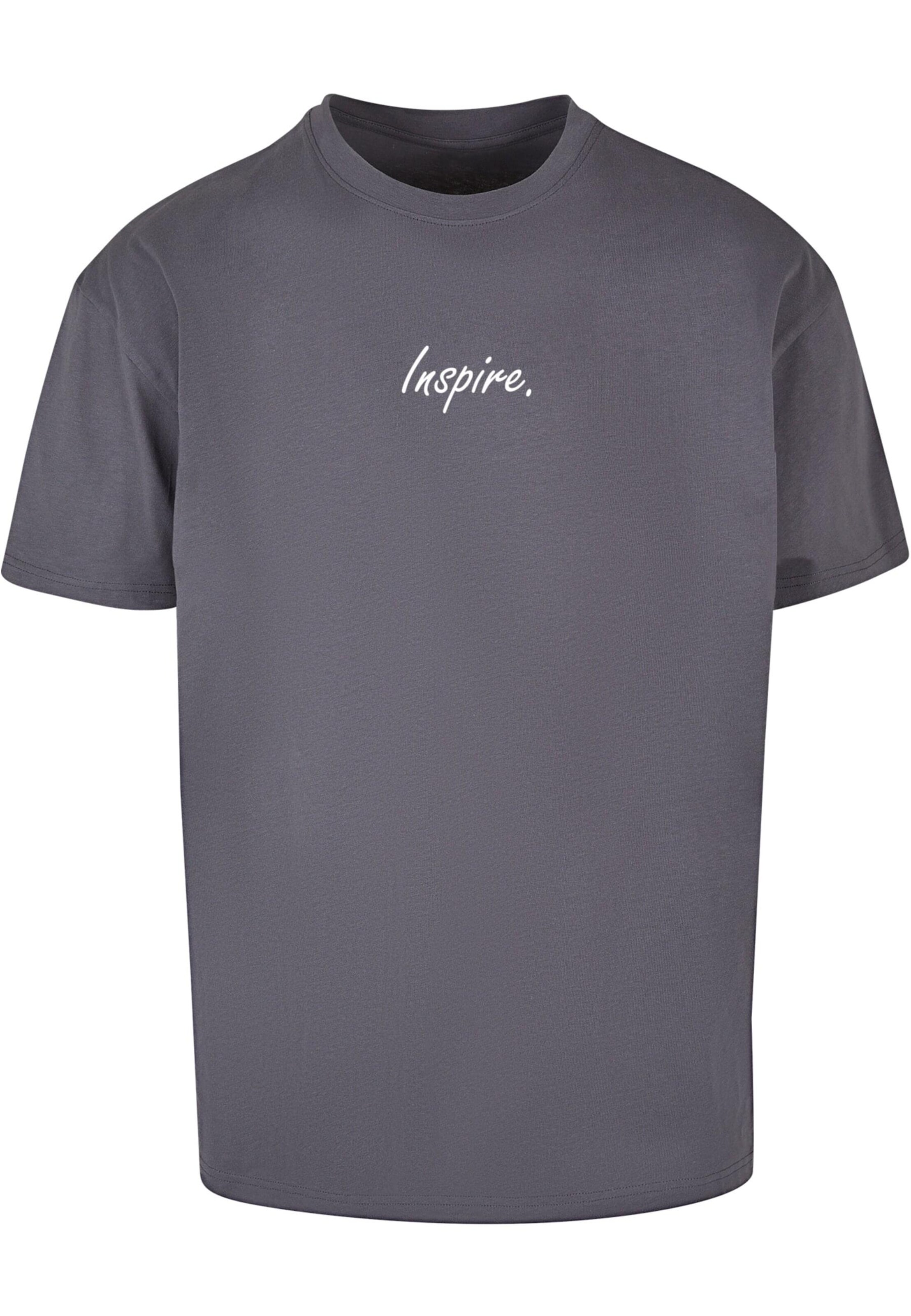 Merchcode T-Shirt 'Inspire' in Grau: Vorderseite