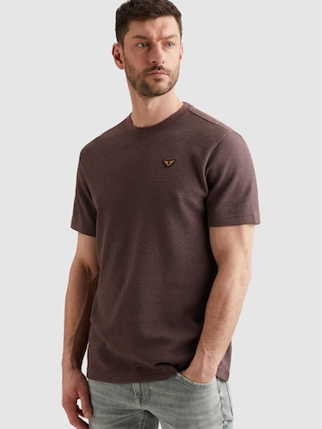 PME Legend Paita 'T-shirt with two-tone stripe pattern and texture' värissä lila