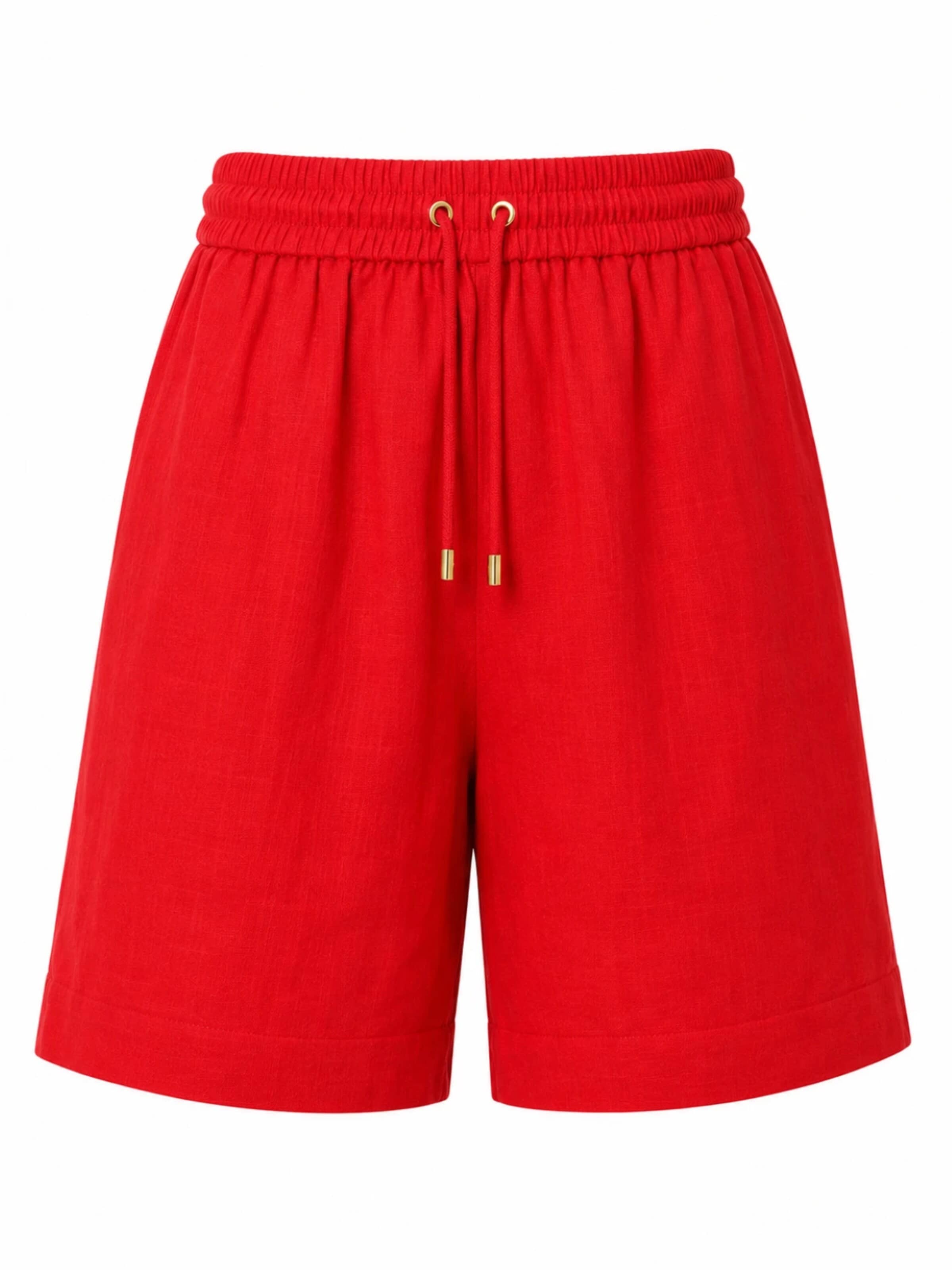 BREEZERA Pants 'Leinenshorts' in Red: front