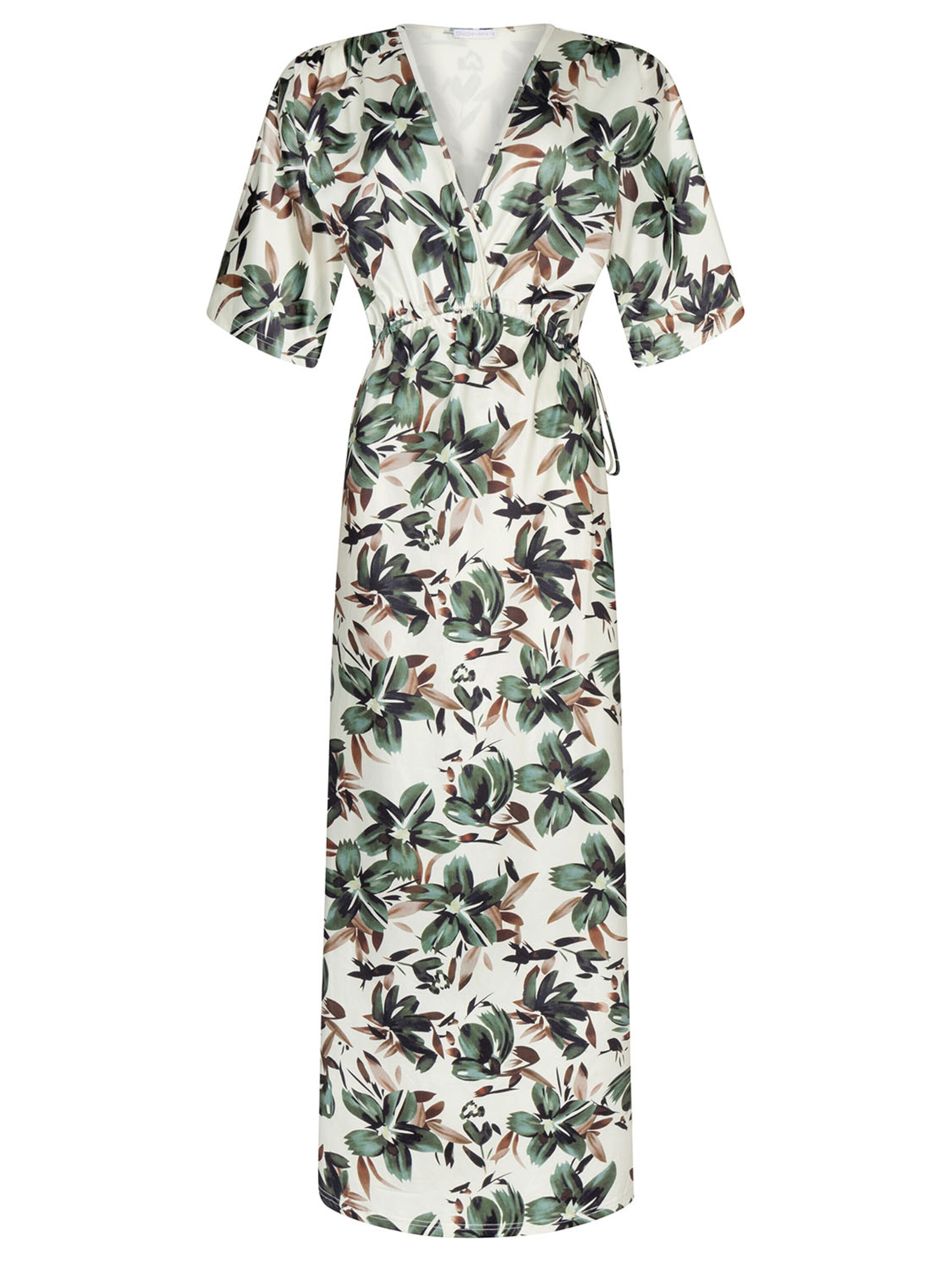 Chic by Lirette Jurk 'Kimono Lotus Bastimentos' in Beige: voorkant