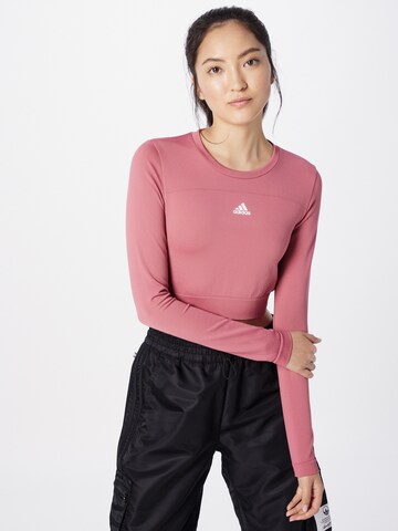 T-shirt fonctionnel 'Aero Seamless Fitted ' ADIDAS SPORTSWEAR en rose : devant
