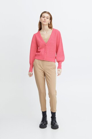 ICHI Knit Cardigan in Pink