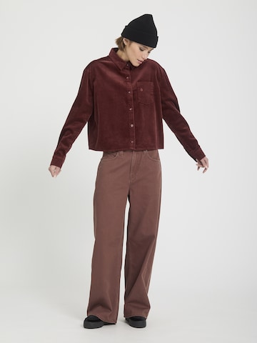 Chemisier 'Weellow' Volcom en rouge