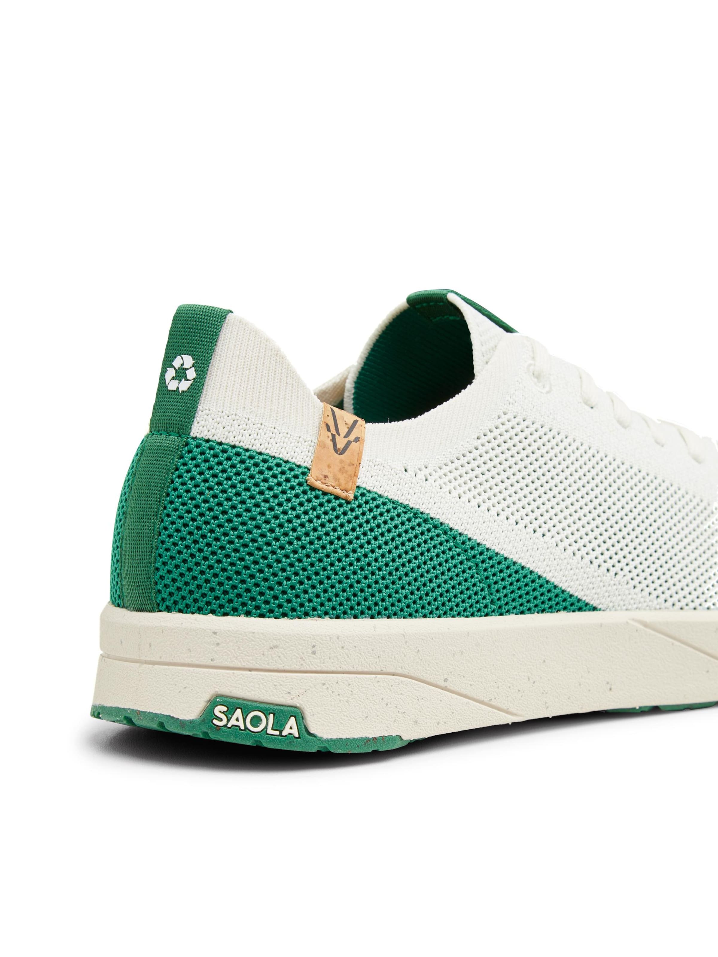 SAOLA Lace-up shoe 'Cannon Knit 2.0 M White Forest' in Green