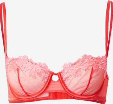 ETAM Balconette Bra 'CURIEUSE' in Red: front