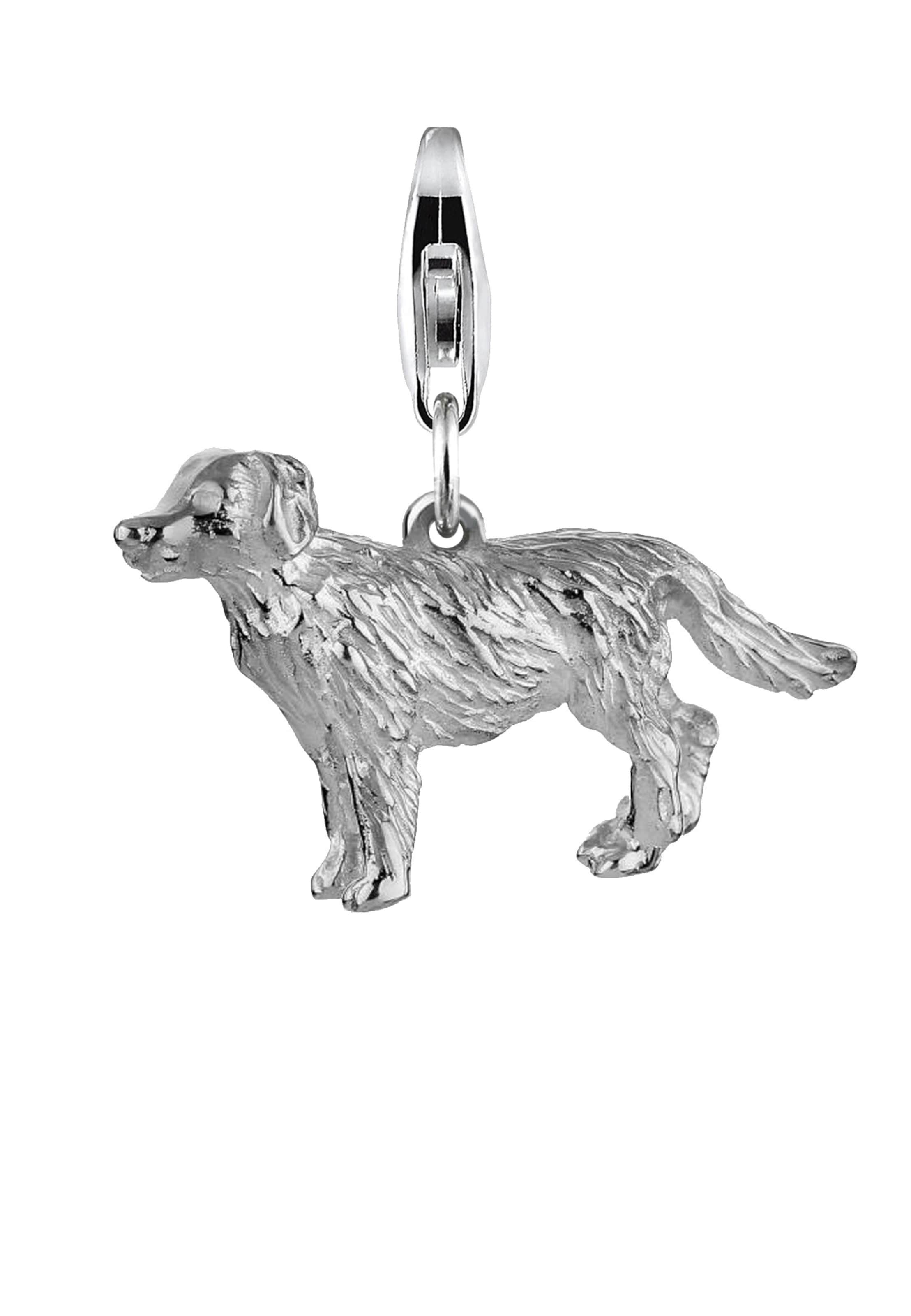 Nenalina Pendant 'Hund' in Silver: front